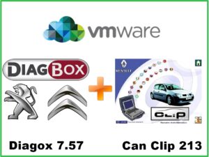 Diagbox 7.57 + Can Clip 213, pre-installed VMware version