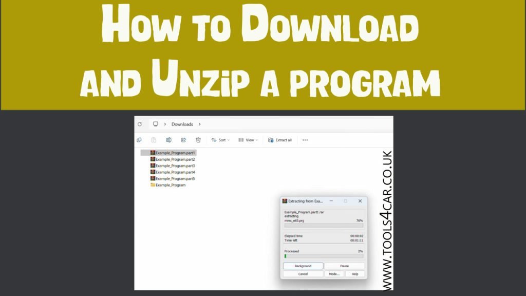How to download and unzip programs