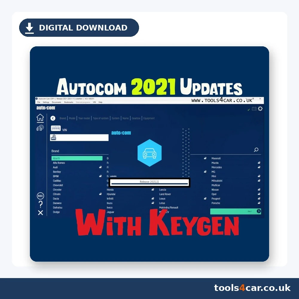 Autocom 2021.11 diagnostic software for cars and trucks – digital download