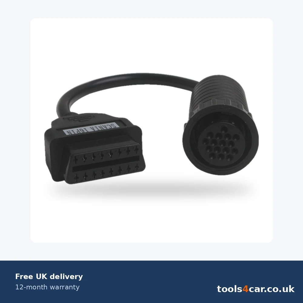 DAF 16-pin to OBD adapter for Delphi and Autocom
