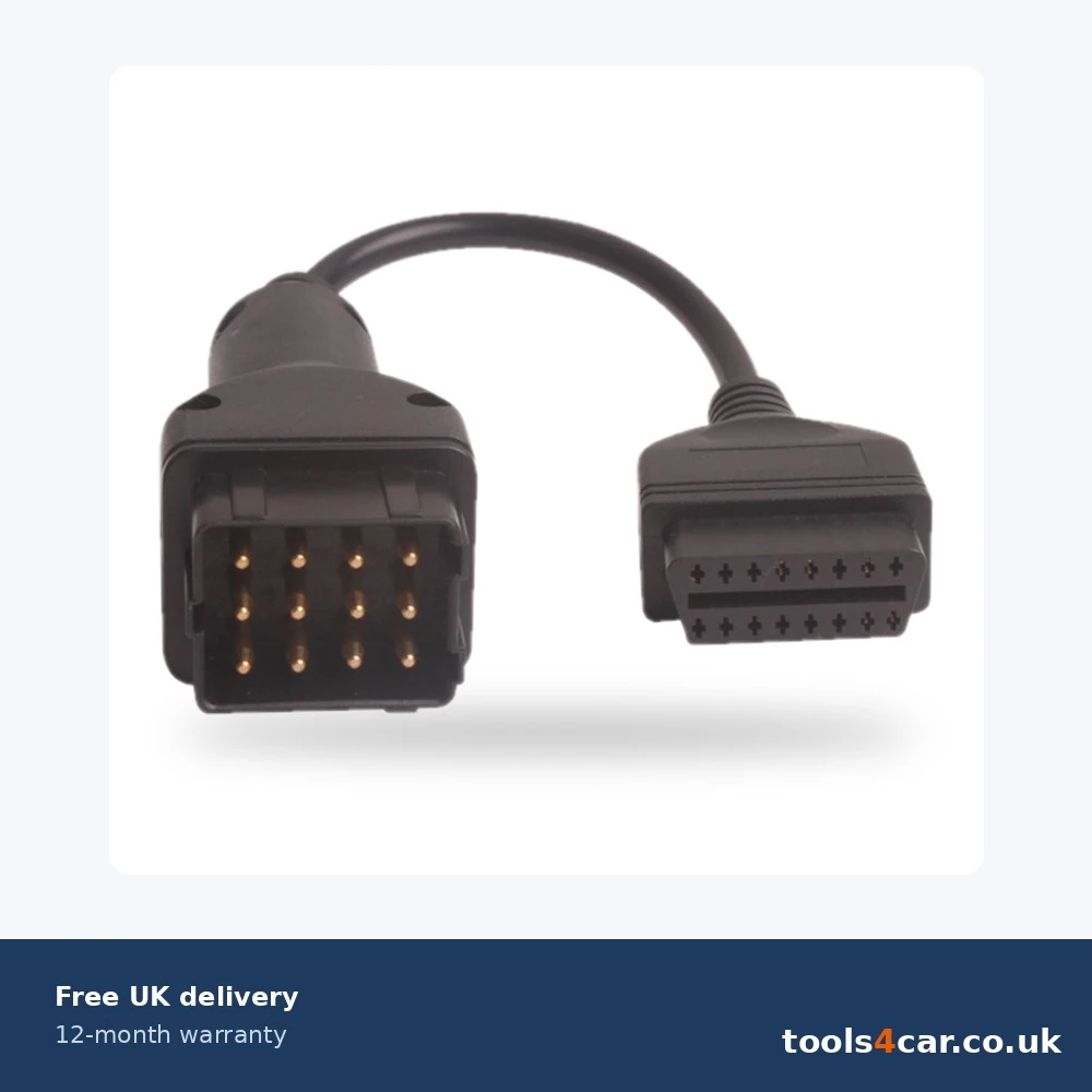 Renault 12-pin to OBD adapter for Delphi and Autocom